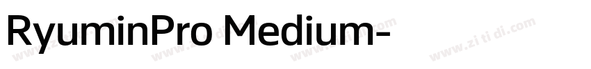 RyuminPro Medium字体转换 RyuminPro Medium字体转换